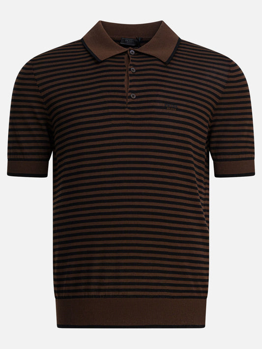 Polo shirts with buttons Striped  Brown - Prada Men | PDP | VIETTI Online Store 
