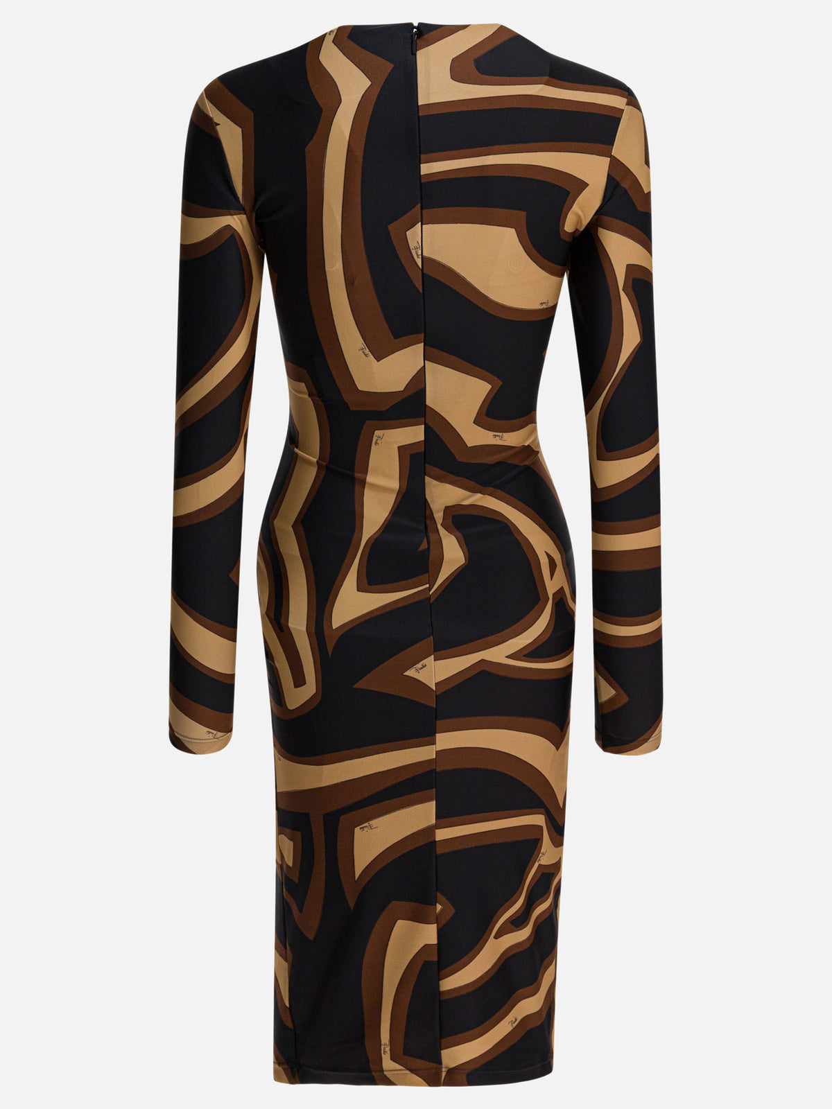 Pucci Midi dress with Labirinto print Black