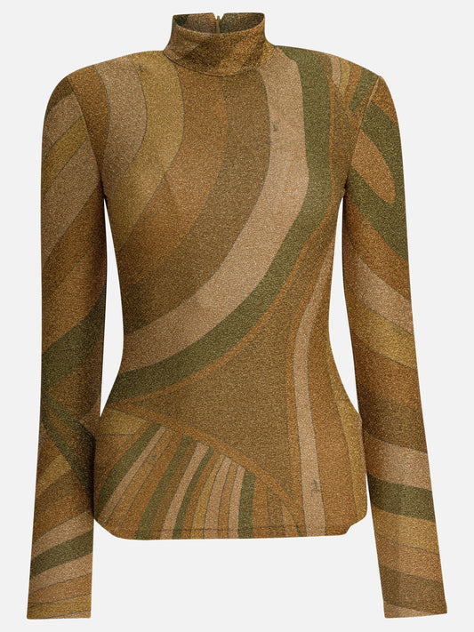 Mock neck t-shirts Graphics  Gold - Pucci Women | VIETTI Online Store 
