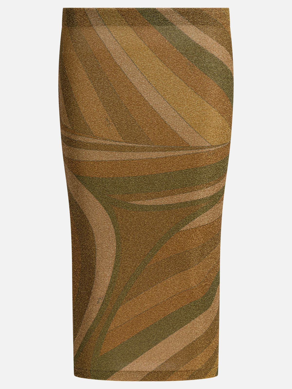 Pucci Iris print midi skirt Gold