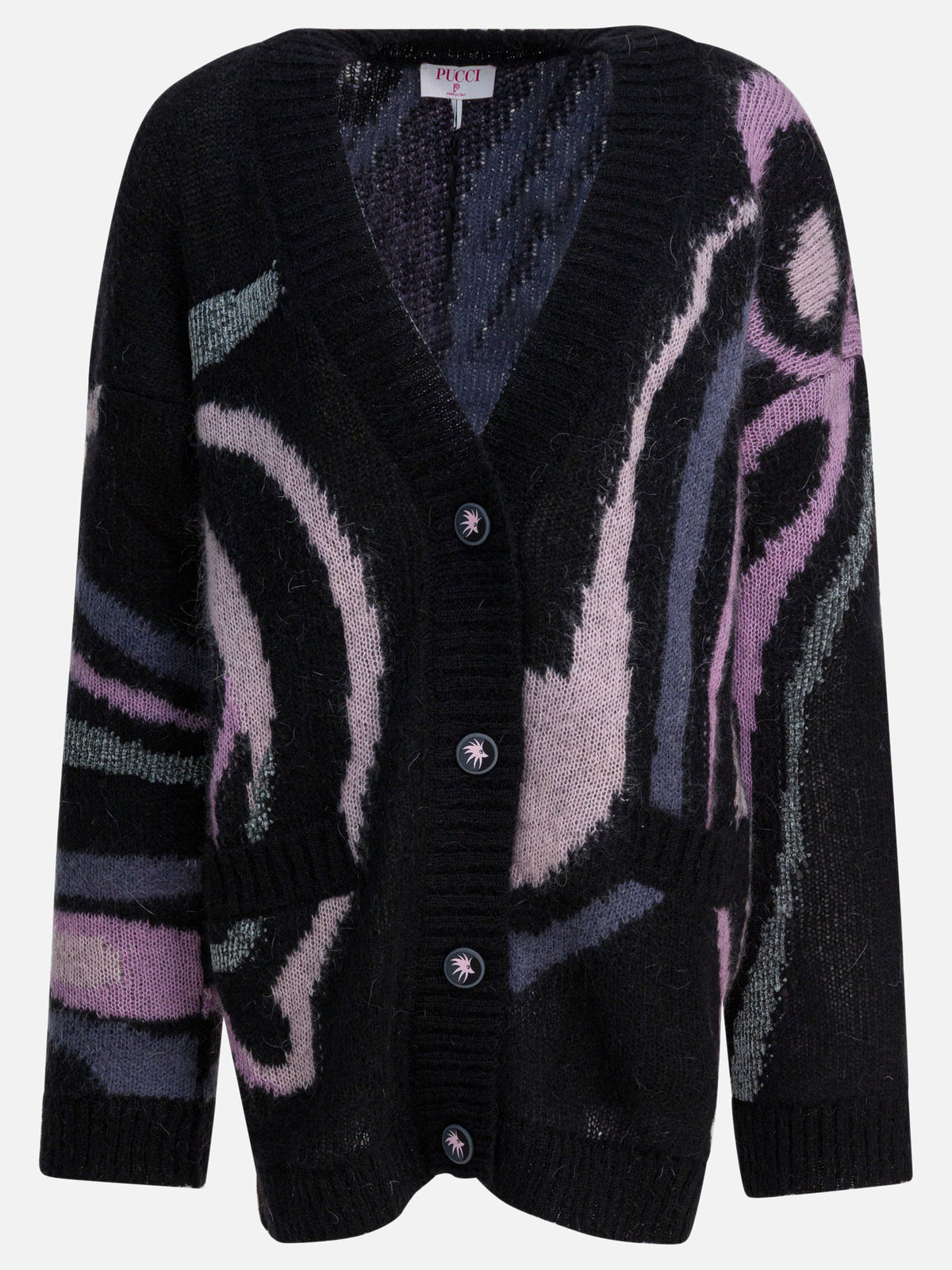 Pucci Marmo print cardigan Black