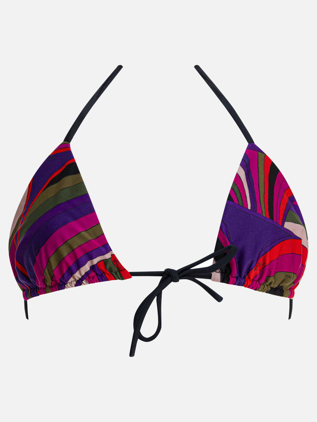 Pucci Iride print triangle bikini top Purple