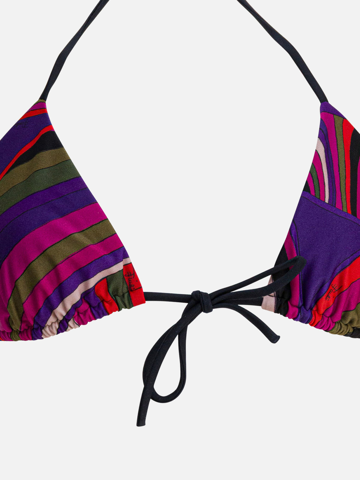 Pucci Iride print triangle bikini top Purple