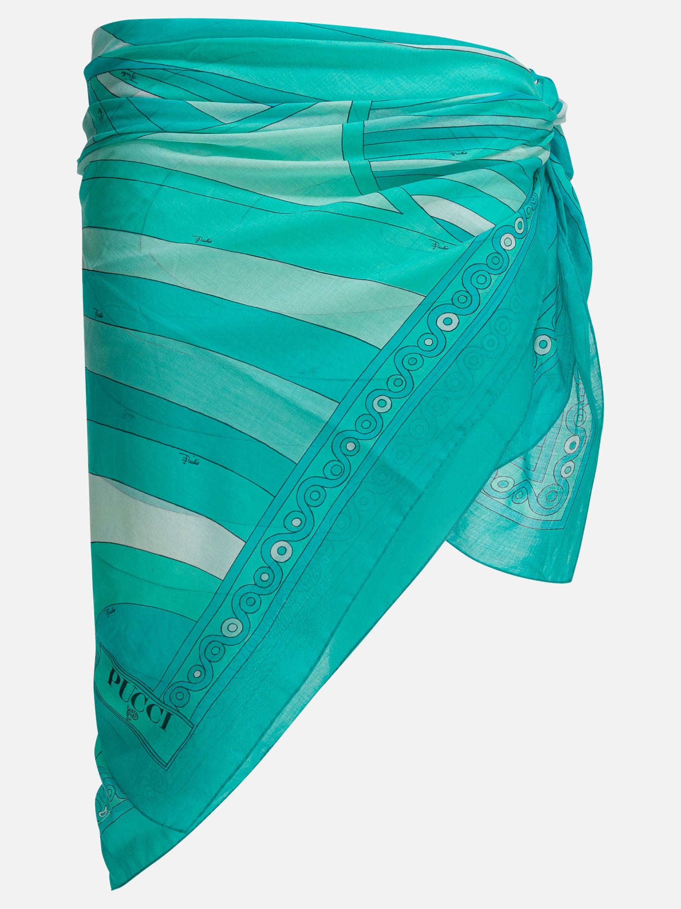 Beach dresses Graphics  Light blue - Pucci Women | PDP | VIETTI Online Store | thumbnail