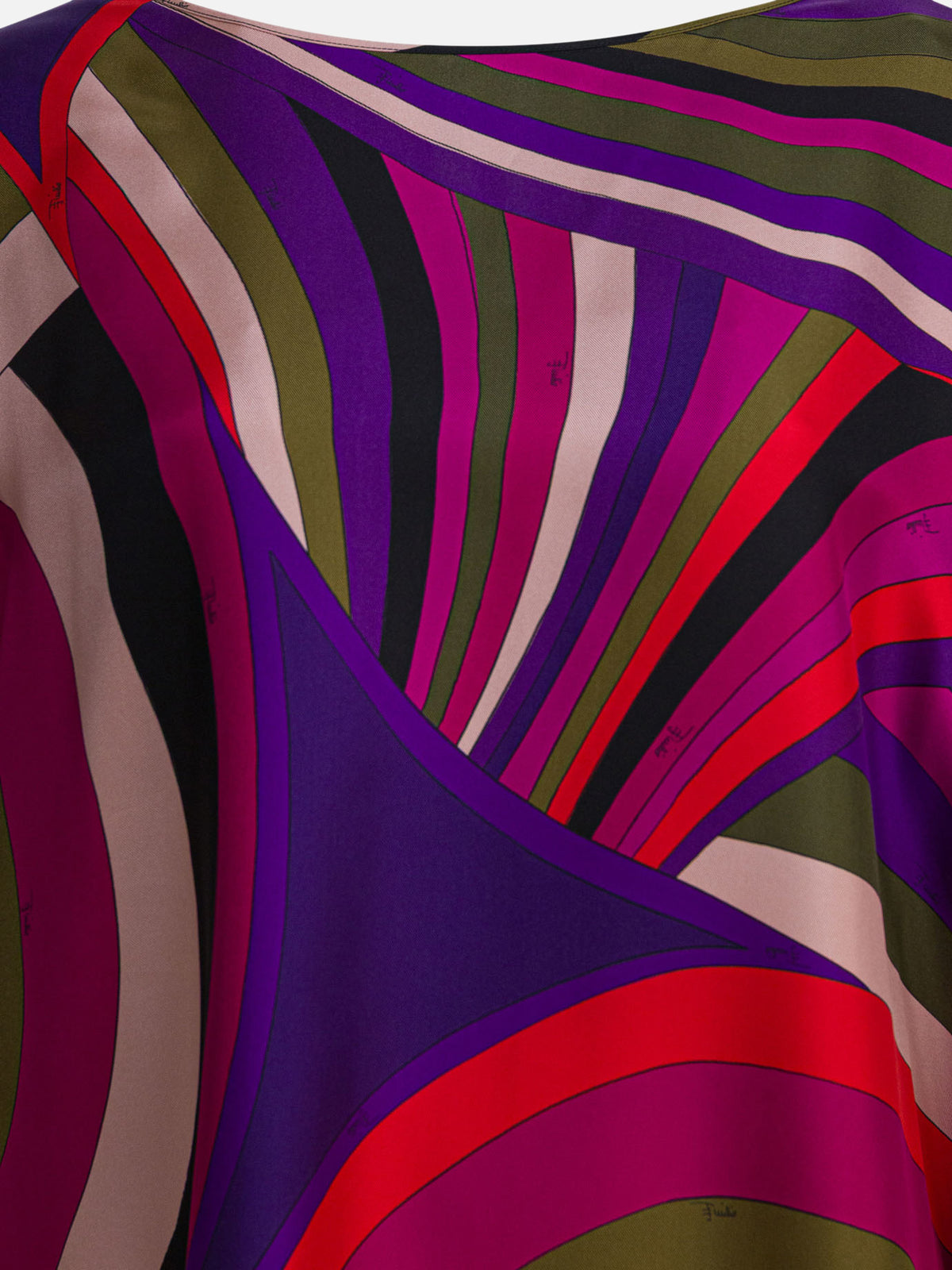 Pucci "Iris" silk caftan Pink