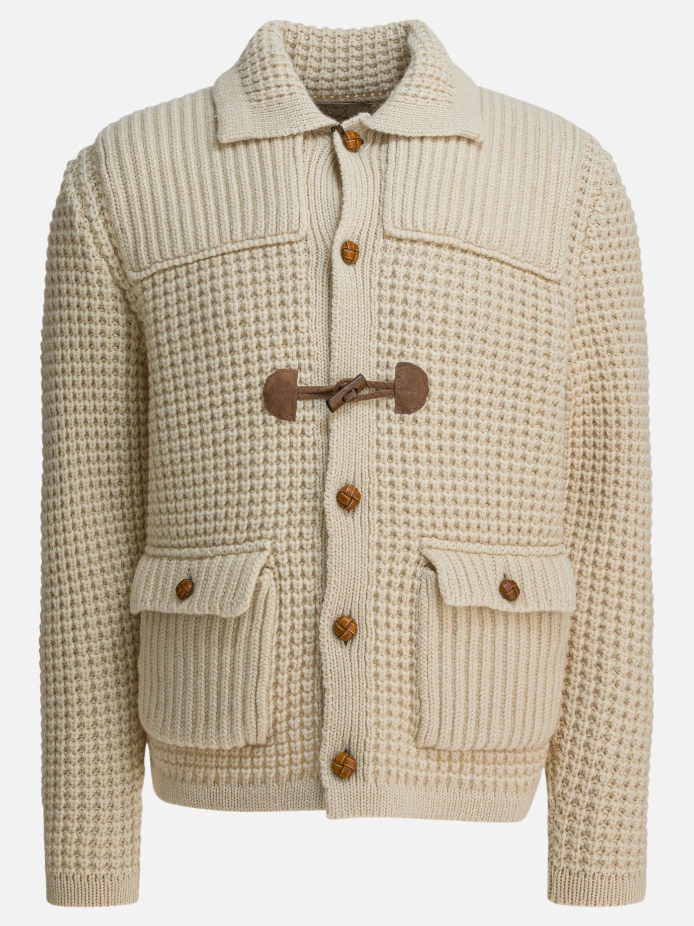 Cardigan Textured knit  Beige - Rakkì Uomo | PDP | VIETTI Online Store | thumbnail