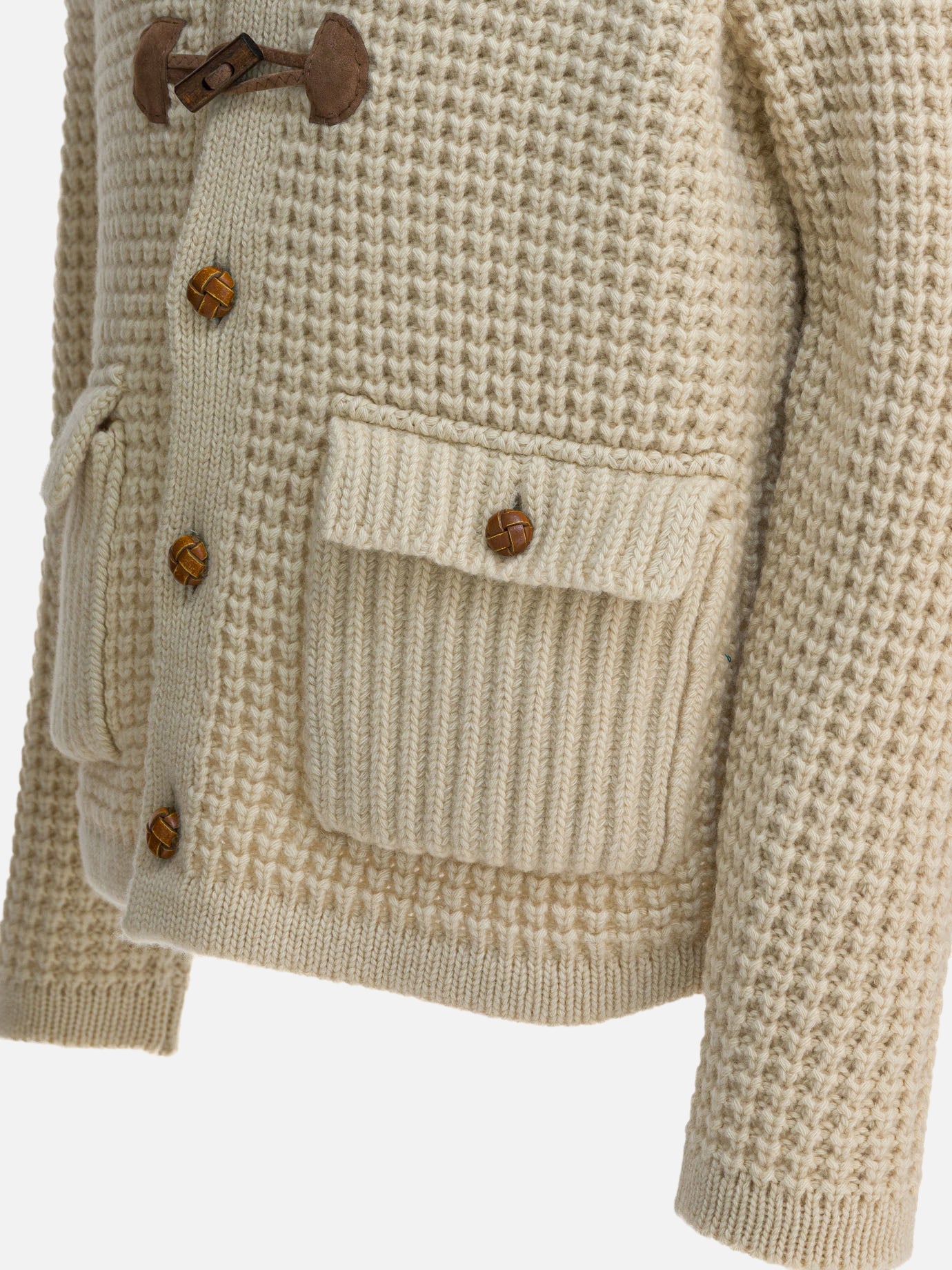 Cardigan Textured knit  Beige - Rakkì Uomo | PDP | VIETTI Online Store | thumbnail_4