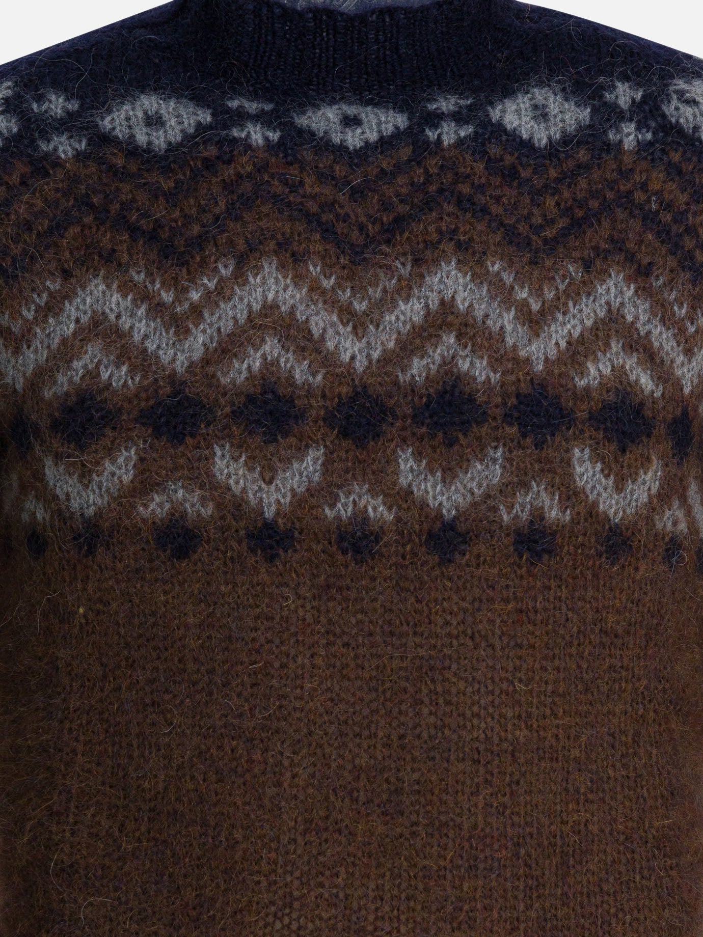 Crewneck sweaters Textured knit  Brown - Rakkì Men | PDP | VIETTI Online Store | thumbnail_3