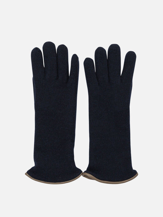 Guanti casual 100% cashmere  Blu - Restelli Donna | PLP | VIETTI Online Store 

