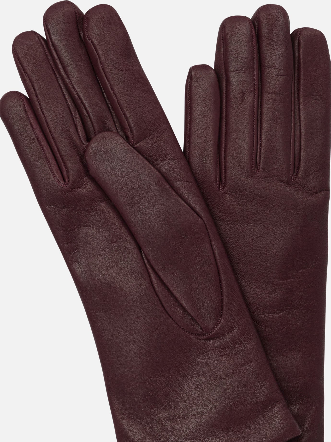 Guanti casual 100% leather - Lining: 100% cashmere  Bordeaux - Restelli Donna | PDP | VIETTI Online Store | thumbnail_2