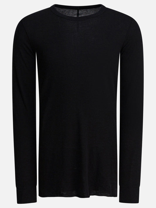 T-shirt girocollo Solid colour  Nero - Rick Owens Uomo | PDP | VIETTI Online Store 
