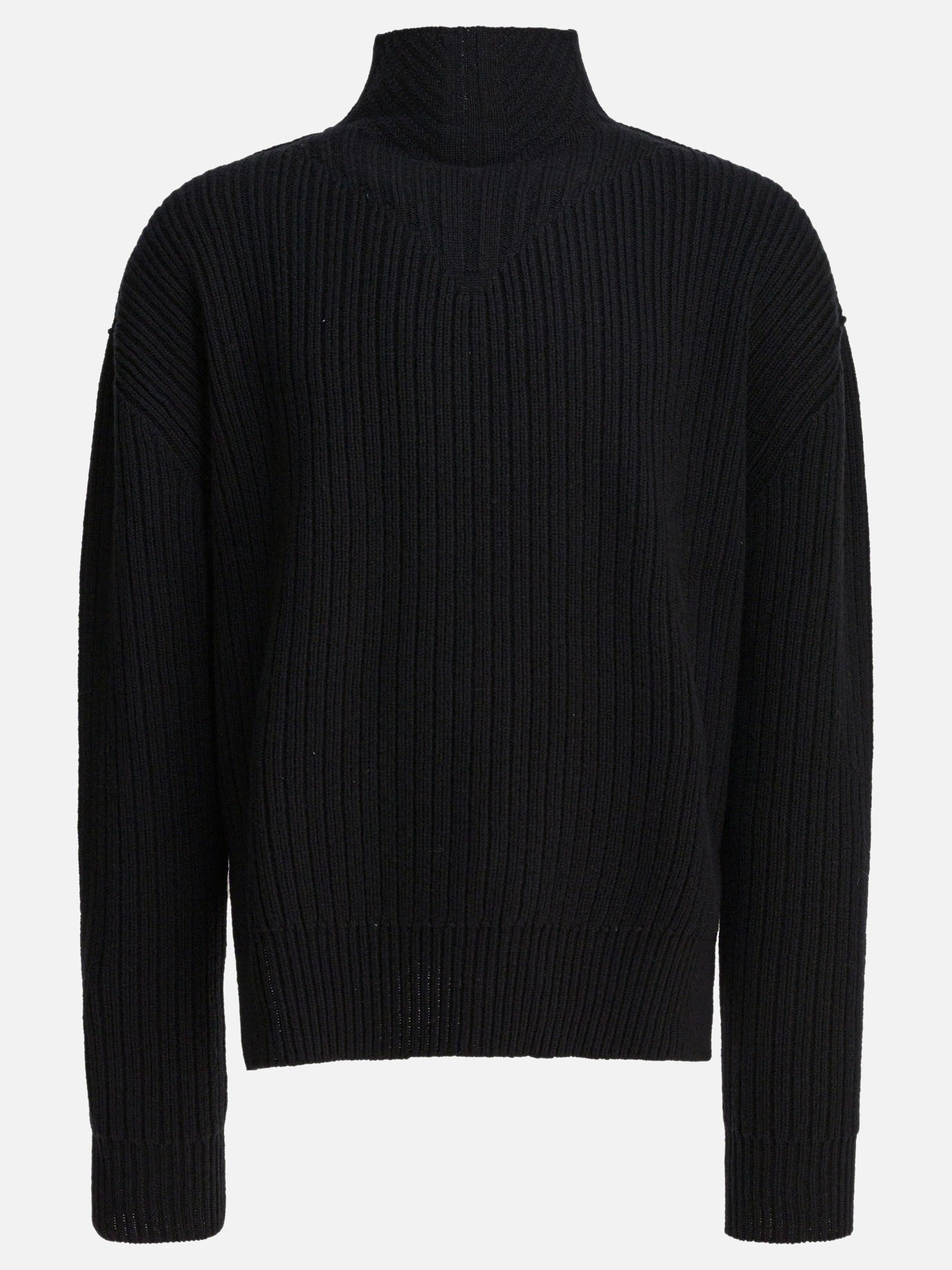 Turtleneck sweaters Solid colour  Black - Rick Owens Men | PDP | VIETTI Online Store | thumbnail
