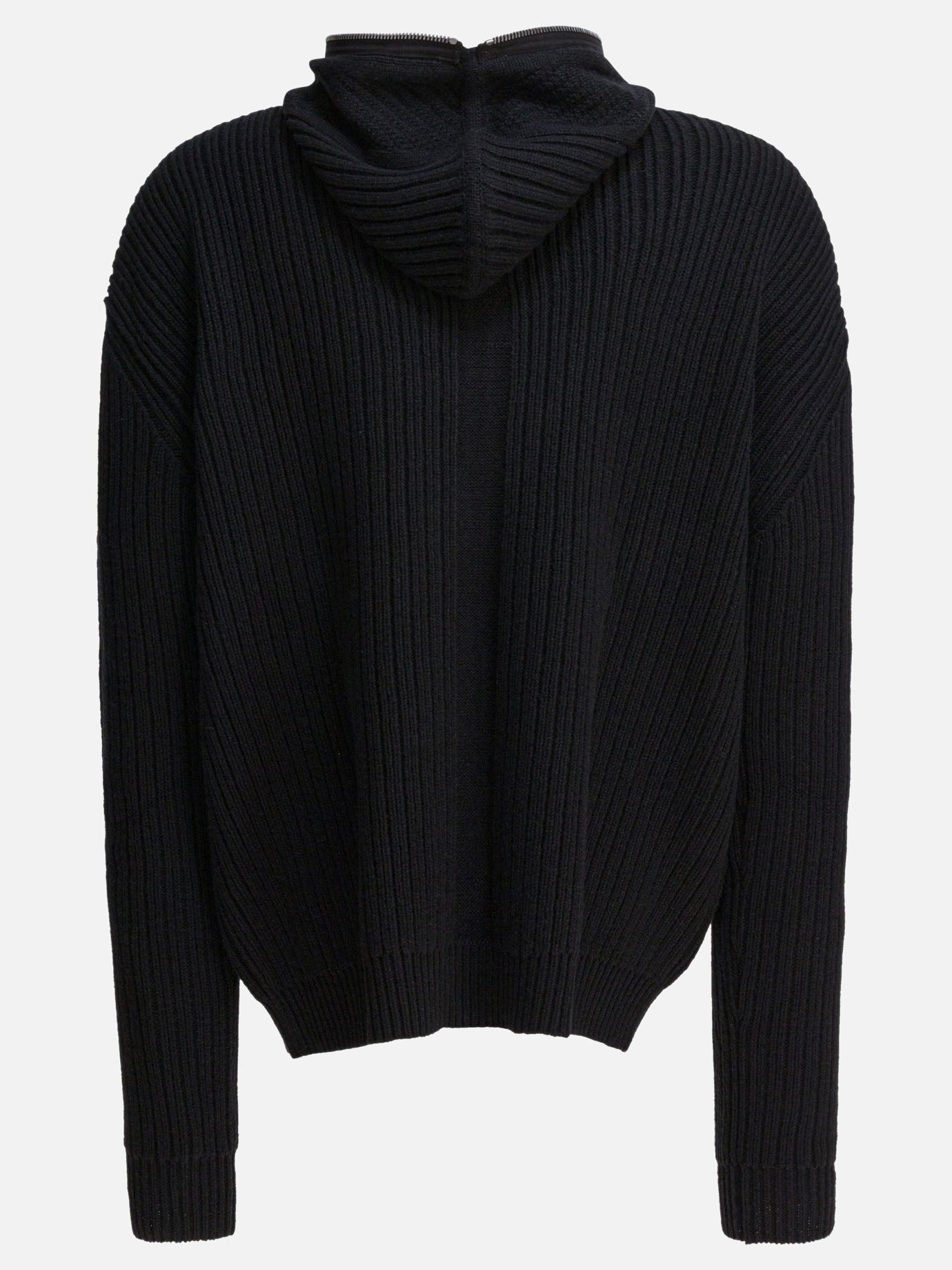 Rick Owens Wool zipper cardigan Black - Men | VIETTI Online Store