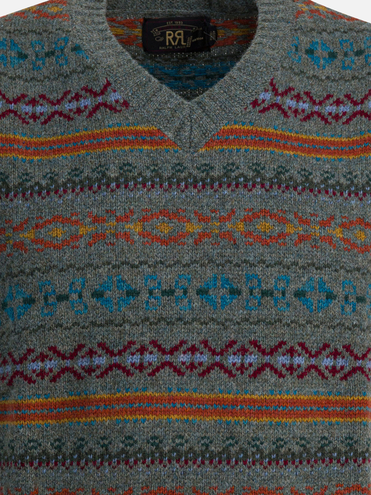 RRL by Ralph Lauren Fair Isle Wool Vest Blue