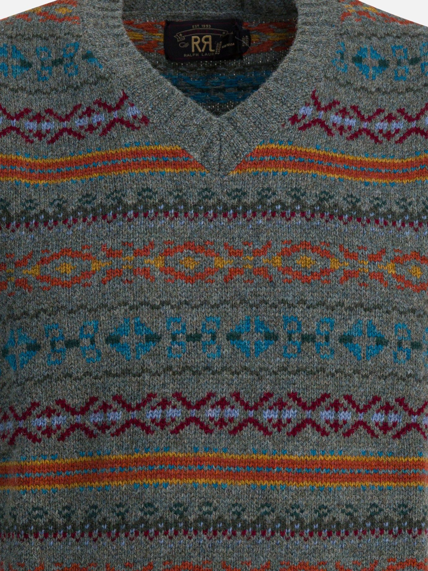 RRL by Ralph Lauren Fair Isle Wool Vest Blue - Men | VIETTI Online