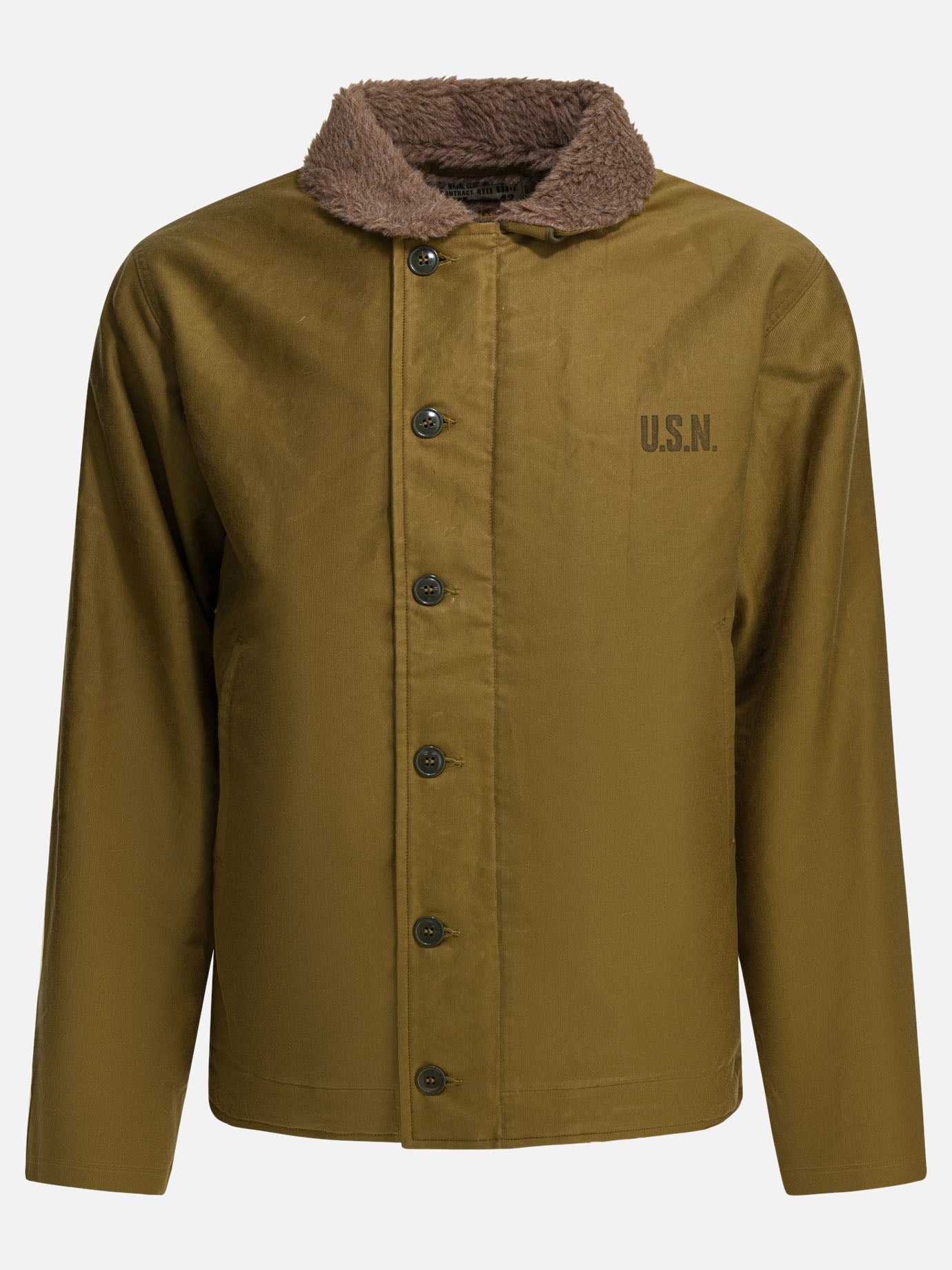 Shearling jackets Solid colour  Beige - Buzz Rickson's Men | PDP | VIETTI Online Store | Zoom-Modal
