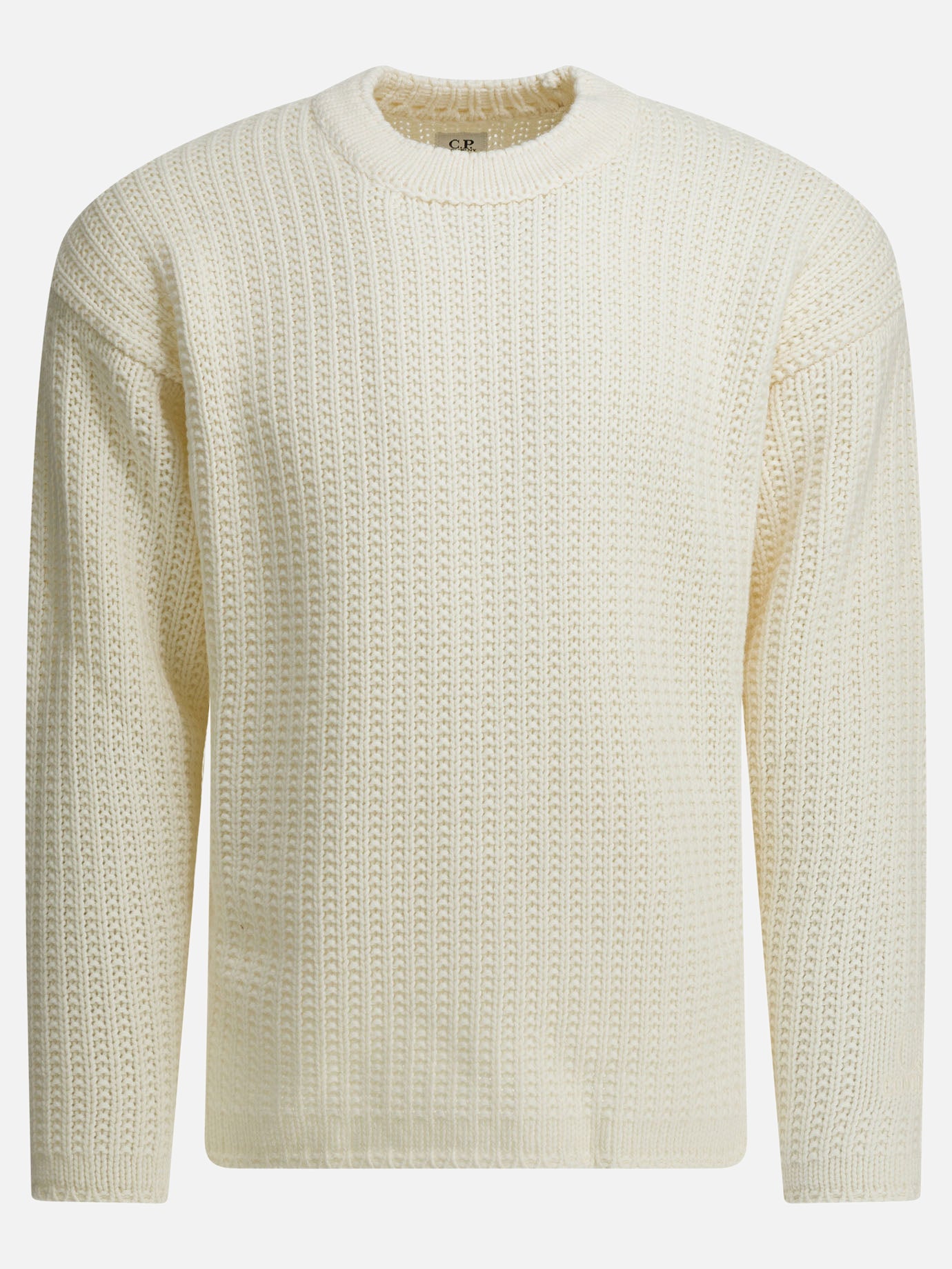 Crewneck sweaters Solid colour  White - C.P. Company Men | PDP | VIETTI Online Store | Zoom-Modal
