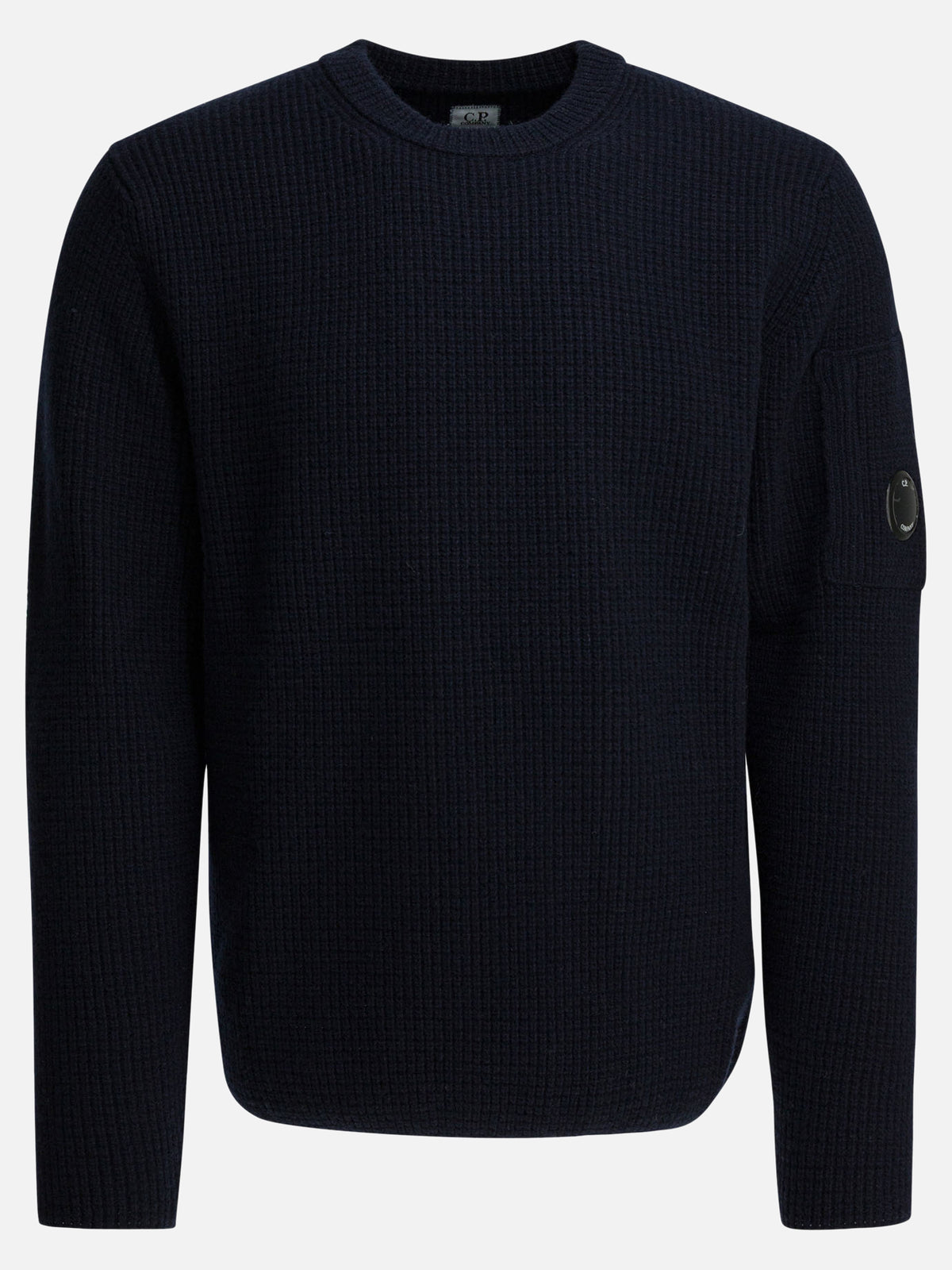 C.P. Company Wool and silk crewneck sweater Black - Men | VIETTI 