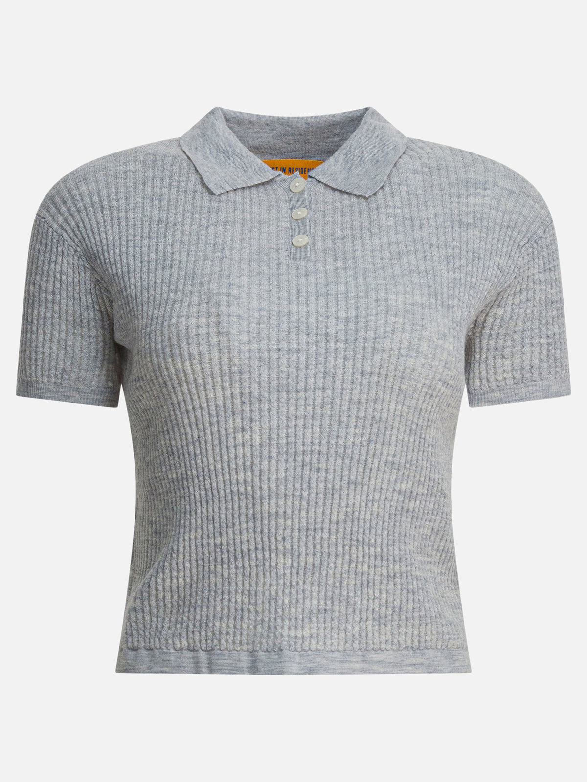 Guest in Residence "Shrunken" Button-Down Polo Shirt Grey - VIETTI
