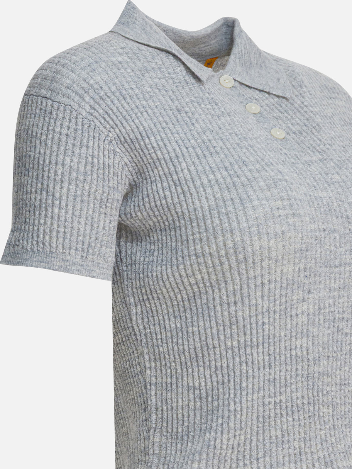 Guest in Residence "Shrunken" Button-Down Polo Shirt Grey

