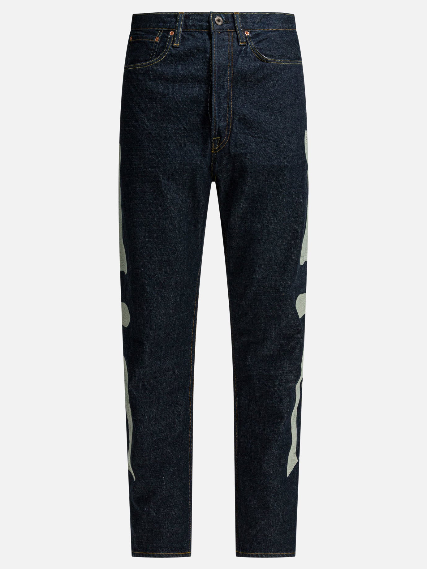 Jeans a gamba dritta Solid colour  Blu - KAPITAL Uomo | PDP | VIETTI Online Store | Zoom-Modal
