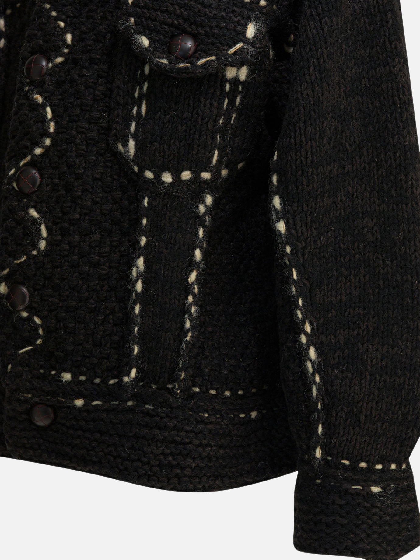 Cardigans Solid colour  Black - KAPITAL Men | PDP | VIETTI Online Store | Zoom-Modal_4
