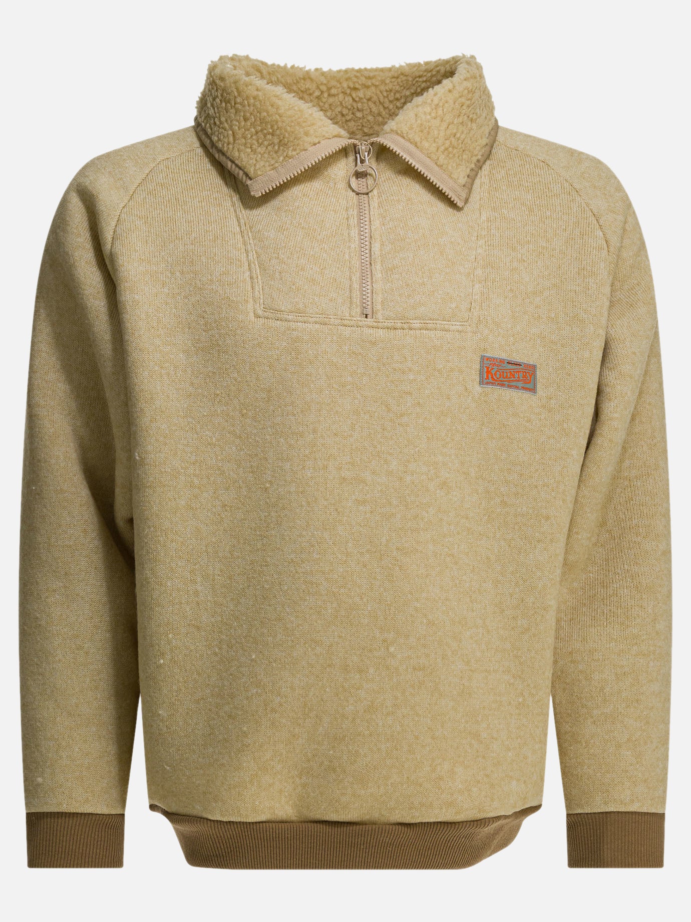 Half zip sweatshirts Logo  Beige - KAPITAL Men | PDP | VIETTI Online Store | Zoom-Modal
