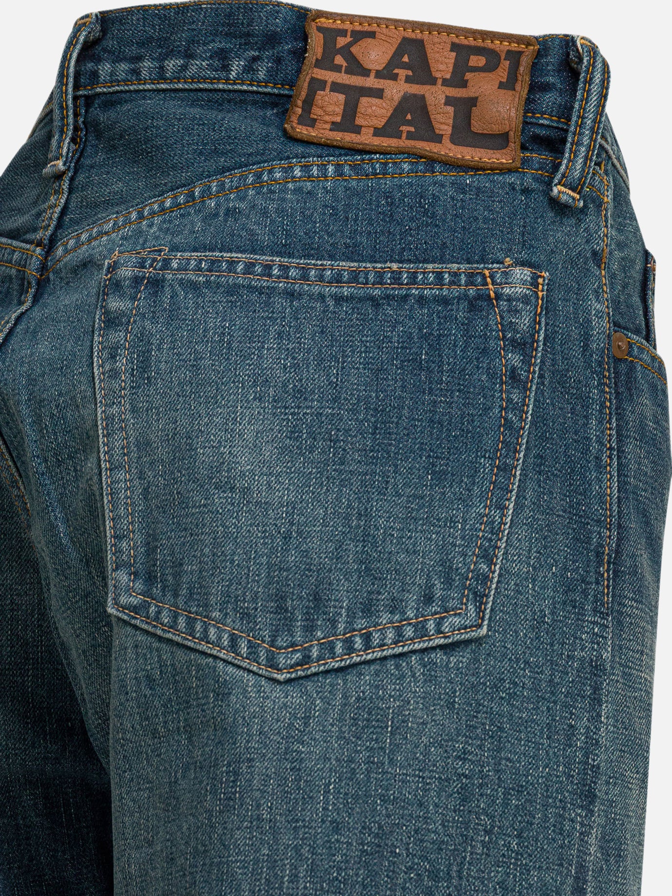 Straight-leg jeans Solid colour  Blue - KAPITAL Men | PDP | VIETTI Online Store | thumbnail_4