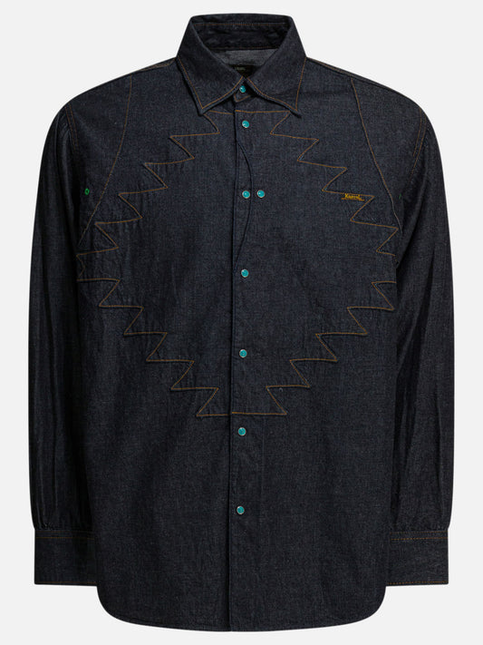 Casual shirts Solid colour  Blue - KAPITAL Men | PLP | VIETTI Online Store 
