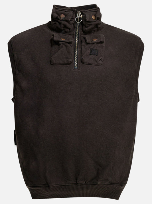 Half zip sweatshirts Solid colour  Black - KAPITAL Men | PLP | VIETTI Online Store 
