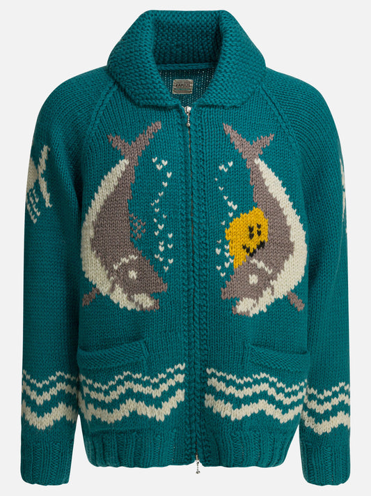 Maglioni con zip Graphics  Azzurro - KAPITAL Uomo | PLP | VIETTI Online Store 
