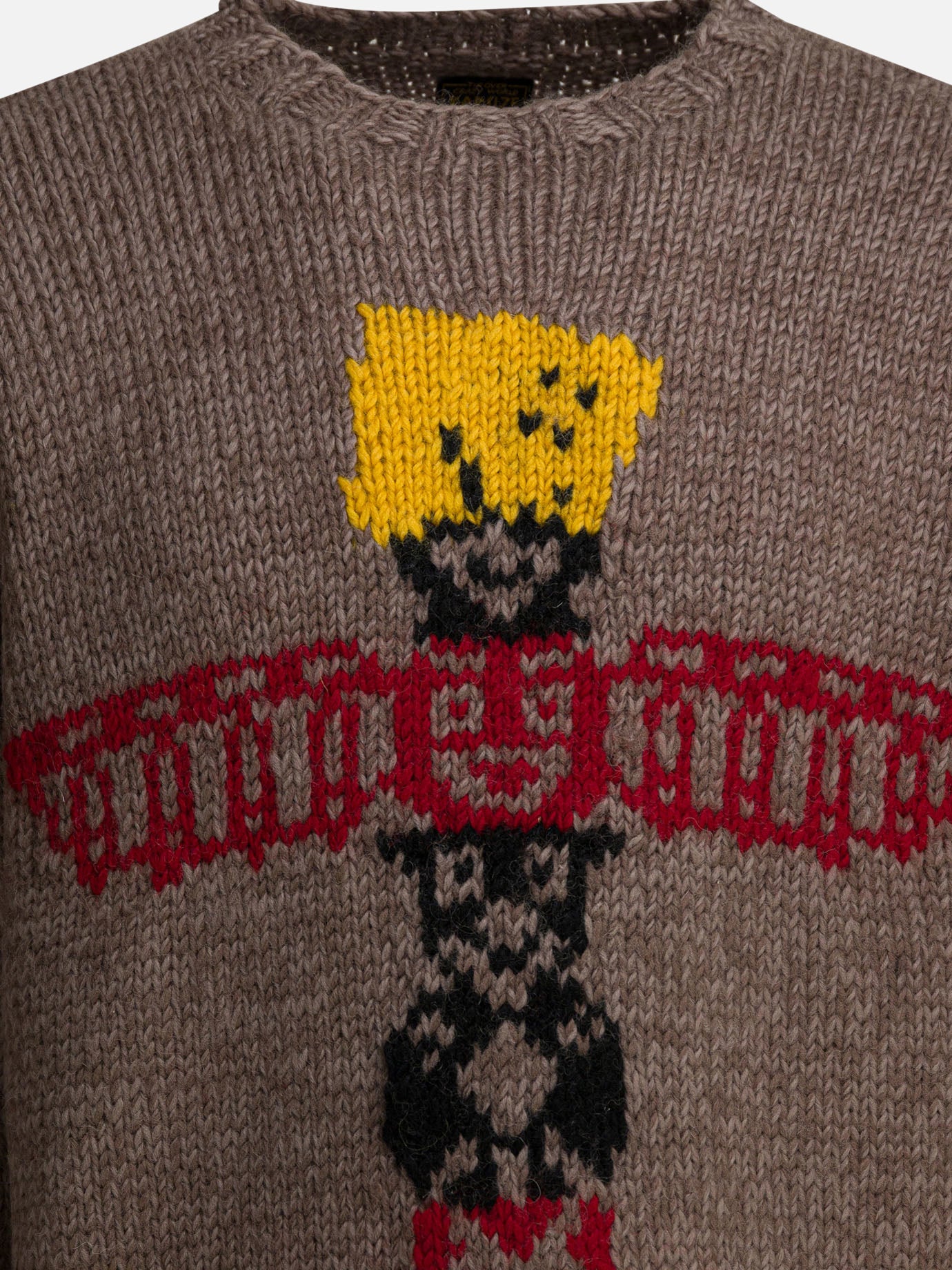 Crewneck sweaters Textured knit  Brown - KAPITAL Men | PDP | VIETTI Online Store | Zoom-Modal_3
