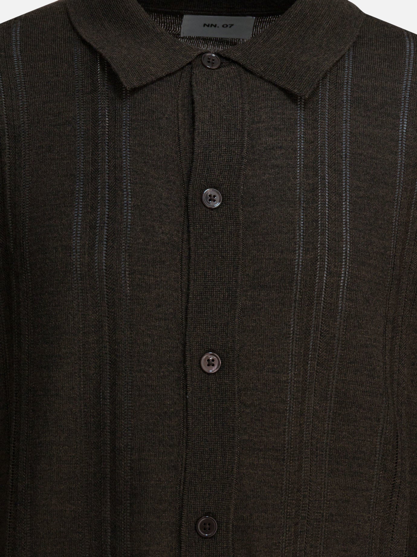 Cardigan Textured knit  Marrone - NN.07 Uomo | PDP | VIETTI Online Store | Zoom-Modal_3
