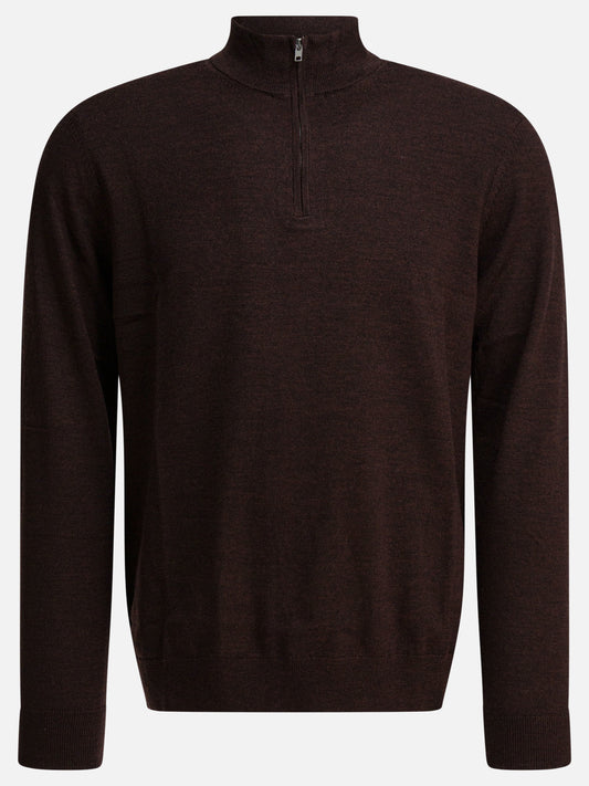 NN.07 "Gustav" half-zip sweater Brown

