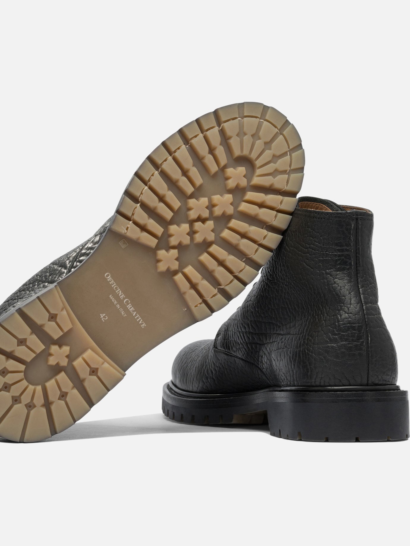 Stivaletti stringati 100% leather - 100% rubber  Nero - Officine Creative Uomo | PDP | VIETTI Online Store | thumbnail_5