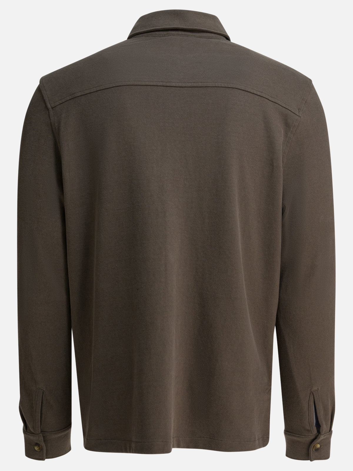 Vince Cotton suede overshirt jacket Brown