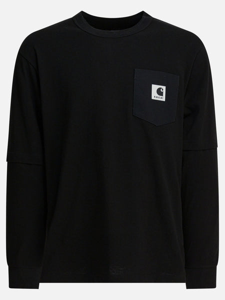 sacai Carhartt コラボ Tシャツ 黒 Sacai 