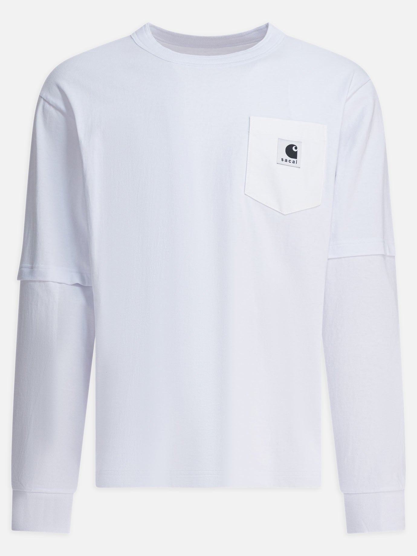 T-shirt girocollo Logo  Bianco - Sacai Uomo | PDP | VIETTI Online Store | Zoom-Modal
