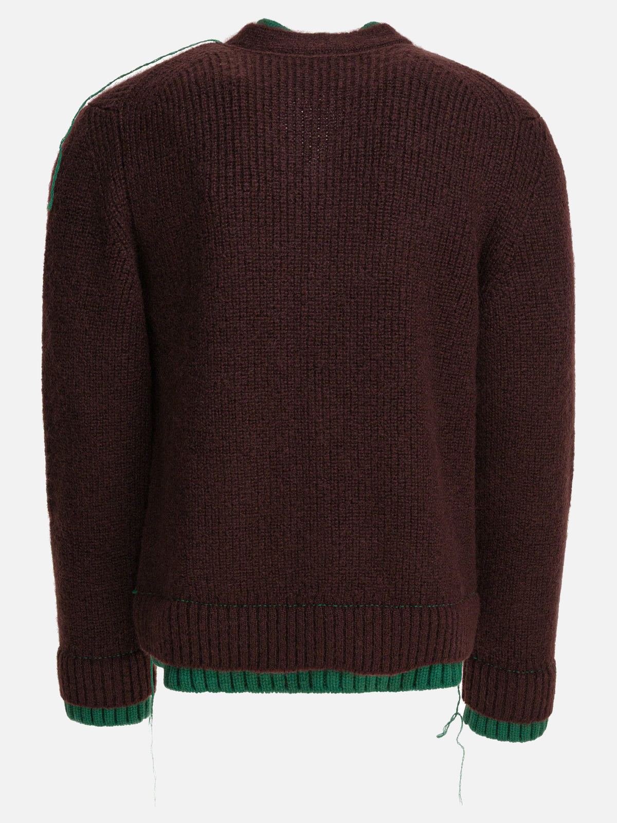 Sacai Wool blend cardigan Brown - VIETTI