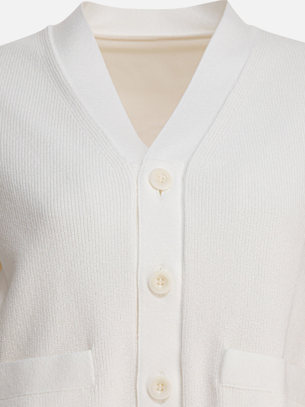 Sacai V-neck sweater White