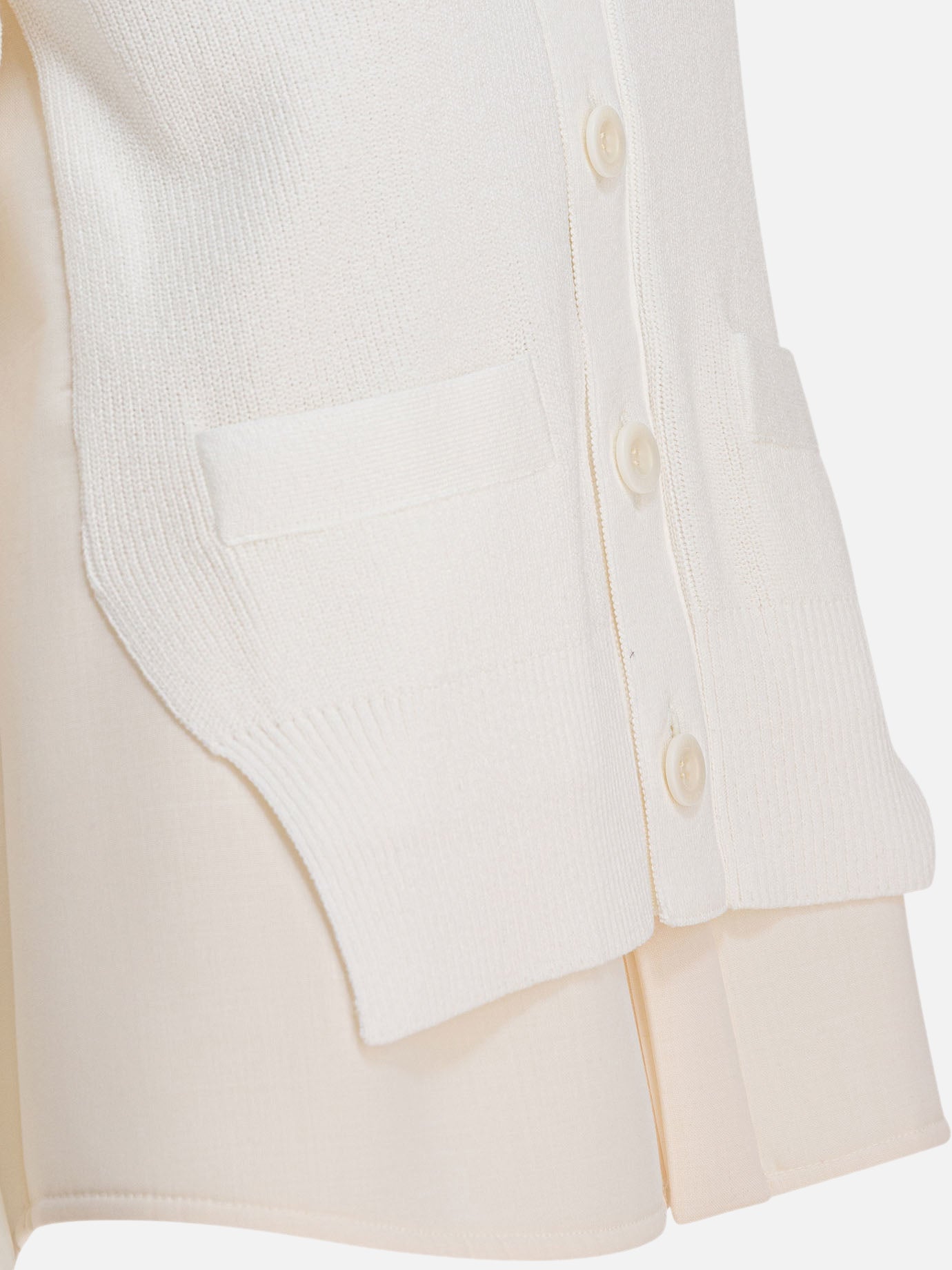 Cardigans Solid colour  White - Sacai Women | PDP | VIETTI Online Store | Zoom-Modal_4
