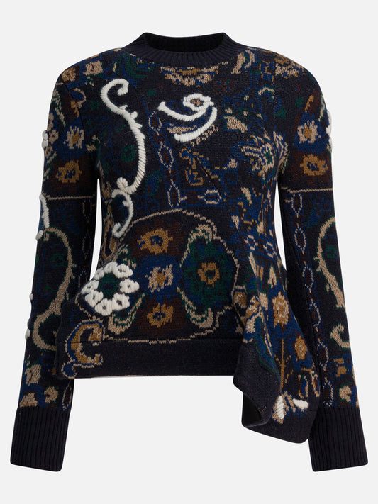 Maglioni girocollo Floral  Blu - Sacai Donna | PDP | VIETTI Online Store 
