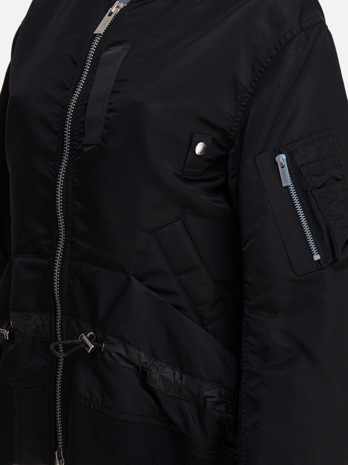 Sacai Nylon twill bomber jacket Black - VIETTI