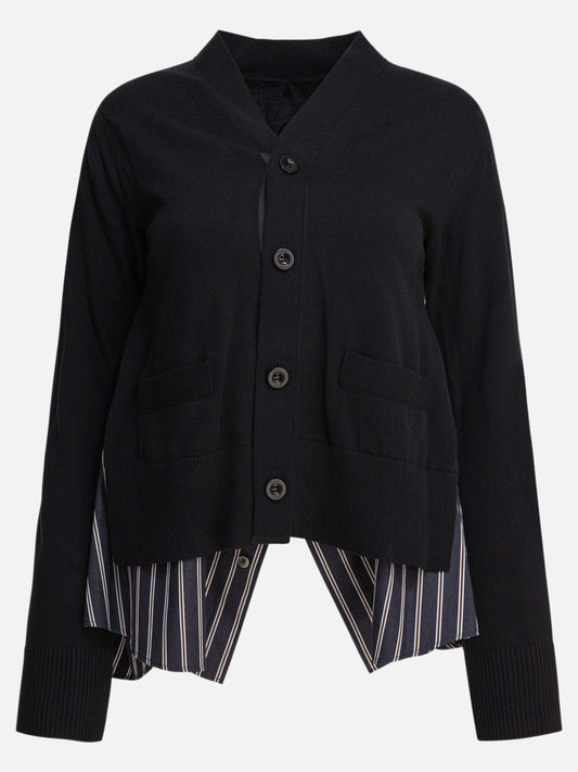 Sacai Cotton cardigan 12877611_1 Black 1