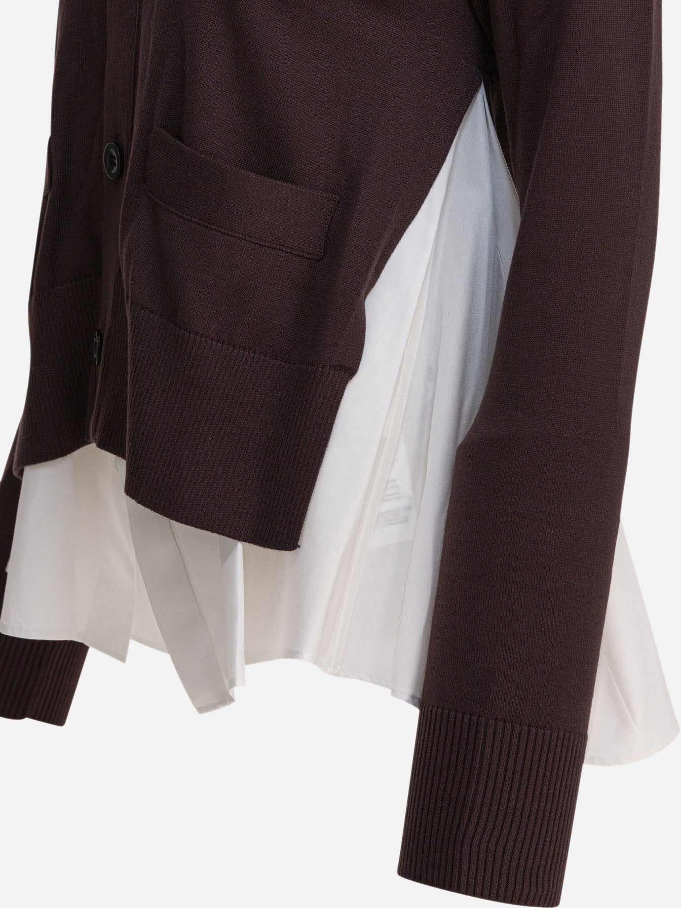 Cardigan Solid colour  Marrone - Sacai Donna | PDP | VIETTI Online Store | thumbnail_4
