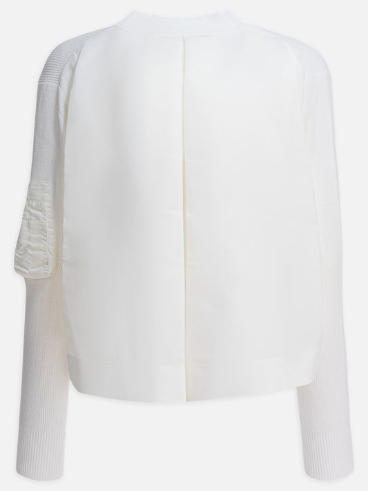 Cardigan Solid colour  Bianco - Sacai Donna | PDP | VIETTI Online Store | 2
