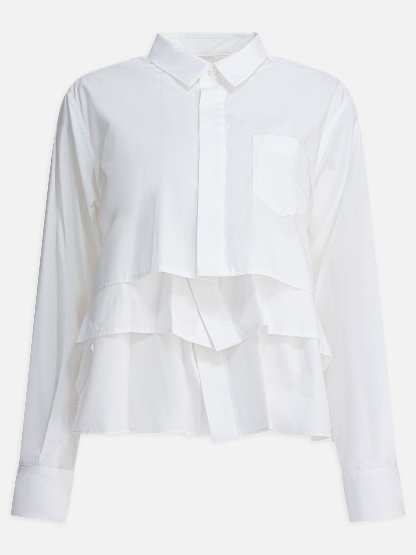 Casual shirts Solid colour  White - Sacai Women | PDP | VIETTI Online Store | thumbnail