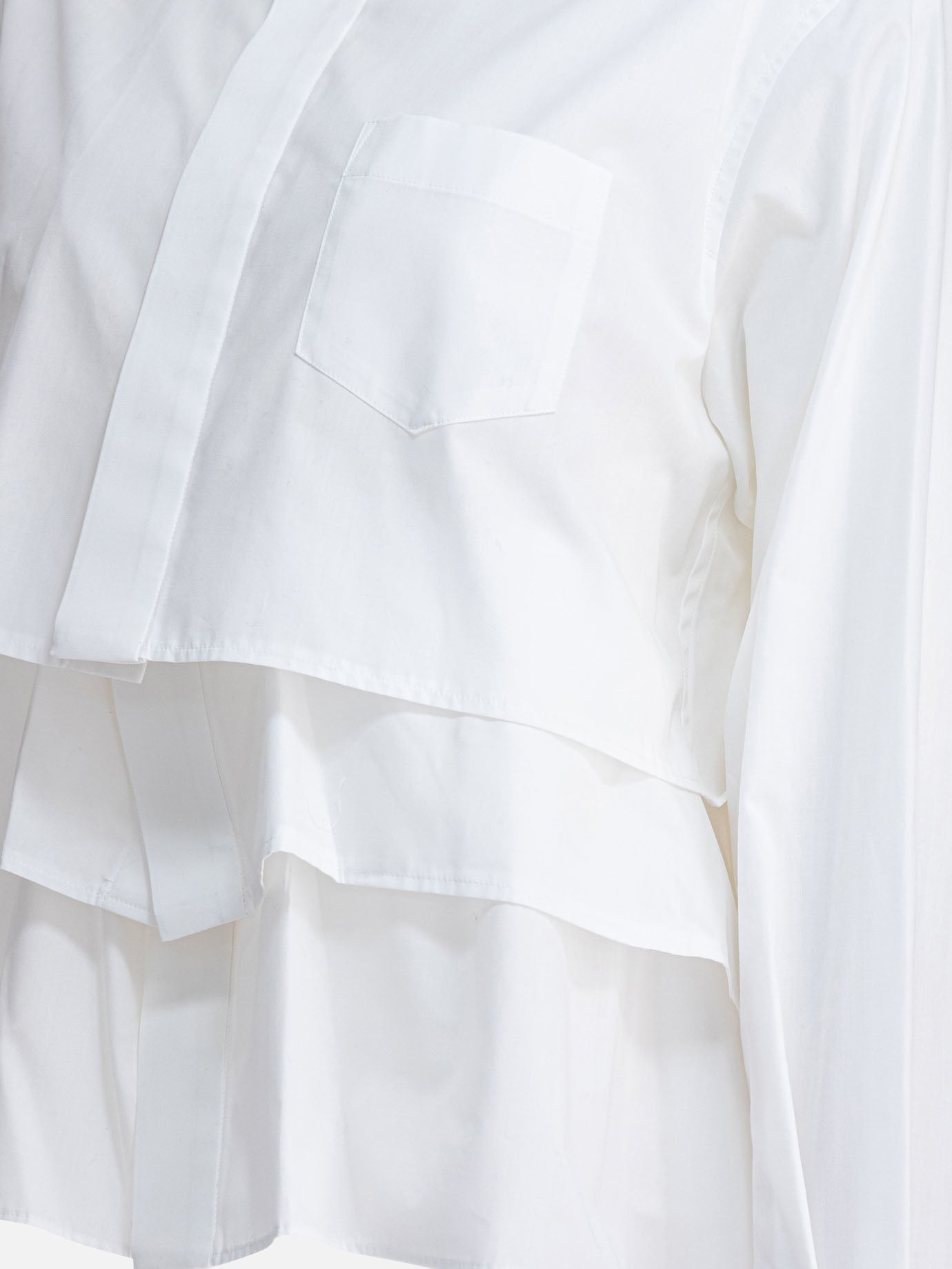 Casual shirts Solid colour  White - Sacai Women | PDP | VIETTI Online Store | thumbnail_4