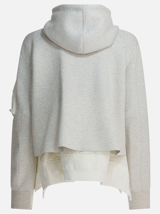 Full zip sweatshirts Solid colour  Grey - Sacai Women | PDP | VIETTI Online Store | 2
