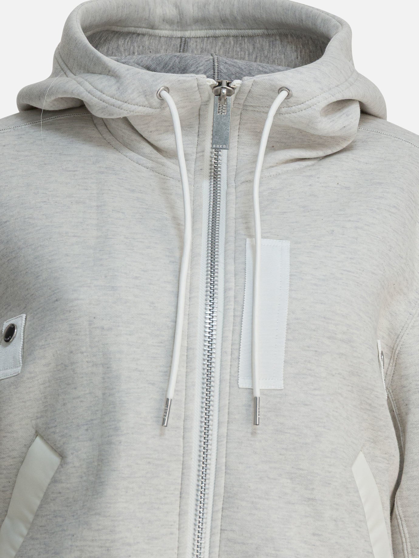 Felpe con zip Solid colour  Grigio - Sacai Donna | PDP | VIETTI Online Store | Zoom-Modal_3
